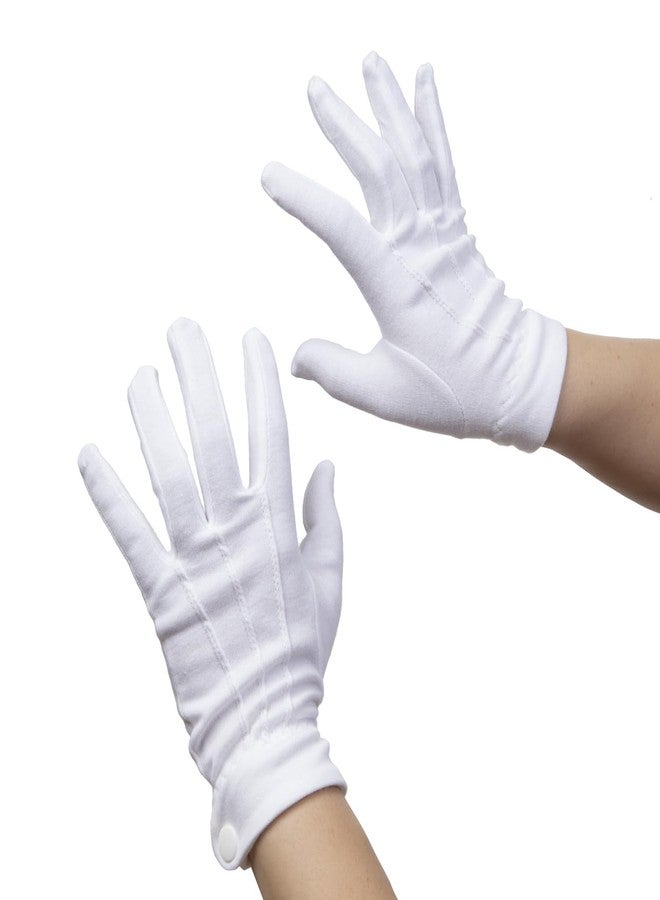 Vonokee White Uniform Gloves, Parade Costume Gloves, Formal Tuxedo Costume, Honor Guard Police Server Funeral Gloves - Image 3